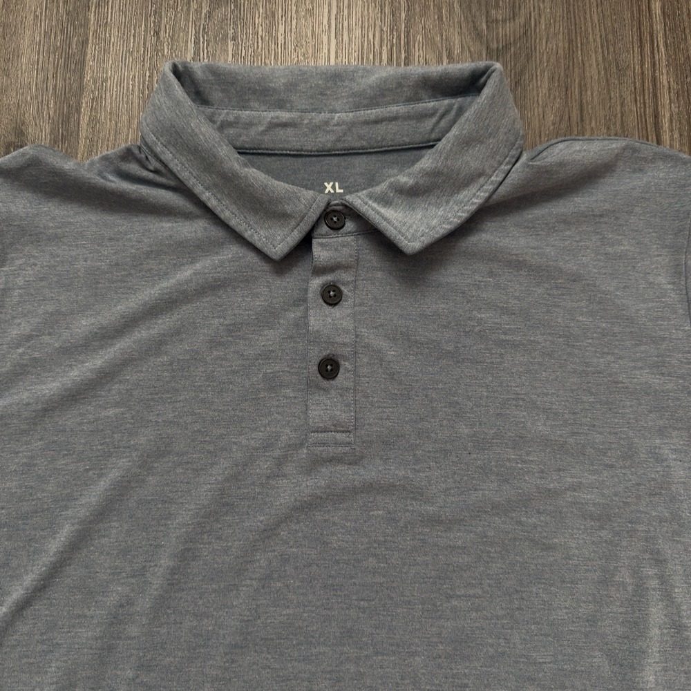 Free Fly Comfort On Adventure Out Light Blue Polo XL Casual Golf Hiking